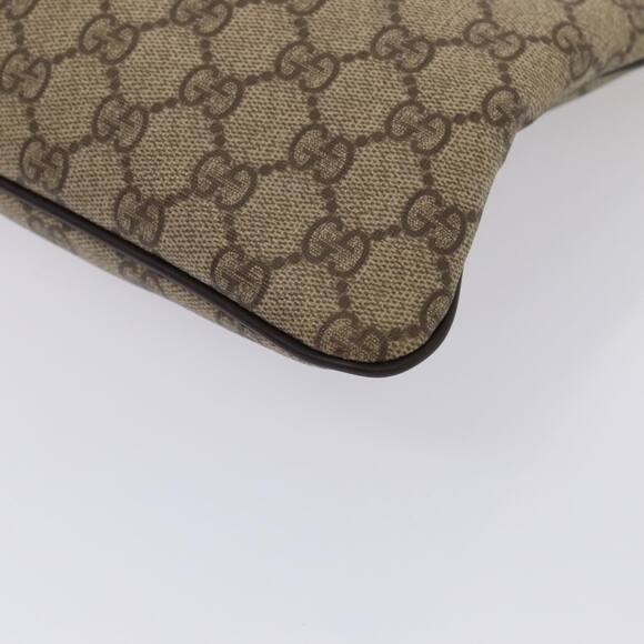 GUCCI GG Supreme Shoulder Bag Pvc Leather Beige Silver - Picture 10 of 16